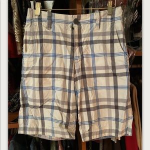 Aeropostale Men’s Plaid Flat Front Shorts